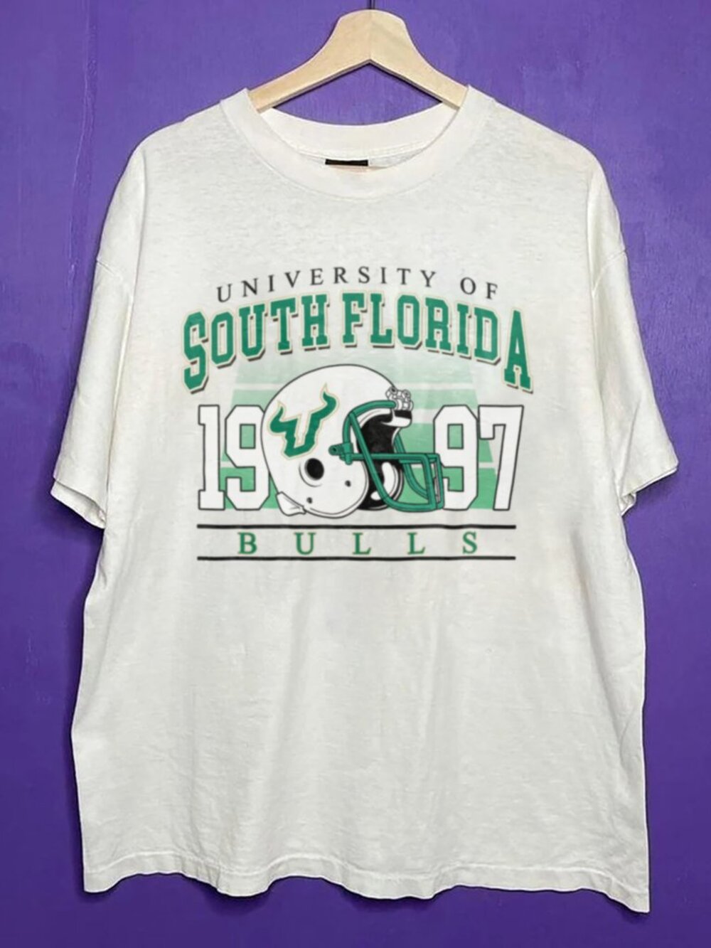 Vintage University of South Florida Bulls Football Shirt, Retro NCAA Style Shirt